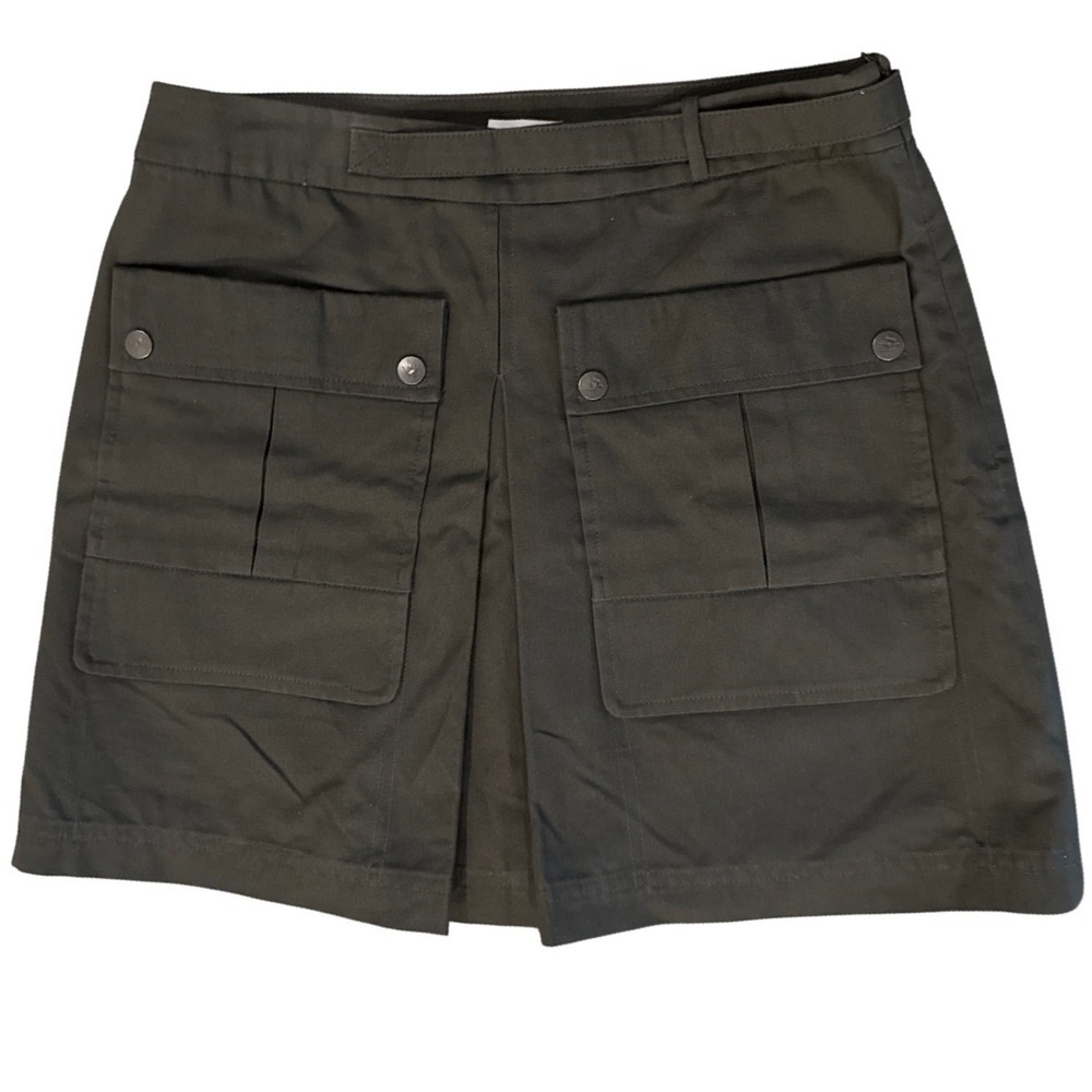 NWOT Nelly Womens Cargo Mini Skirt Front Snap Pockets Y2K Utility Military M